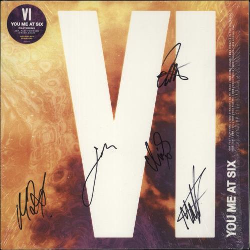 You Me At Six VI - Autographed vinyl LP album (LP record) UK YMILPVI878773