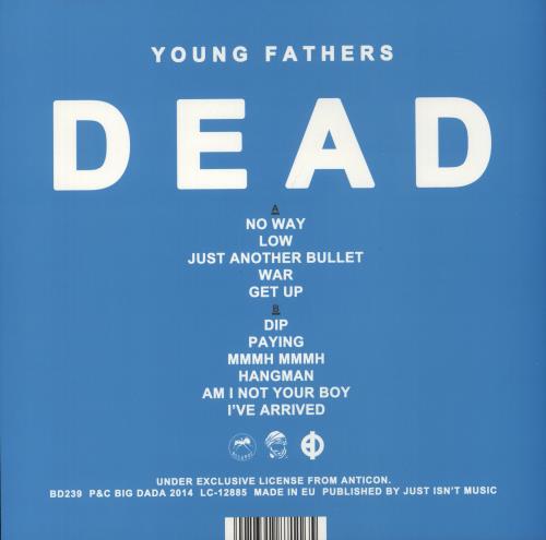 Young Fathers Dead vinyl LP album (LP record) UK YS1LPDE784084
