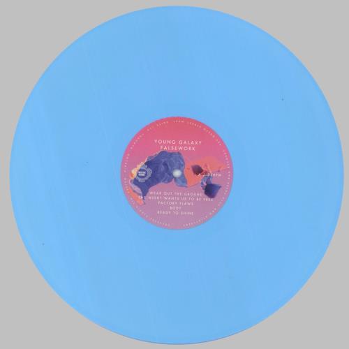 Young Galaxy Falsework - Baby Blue vinyl vinyl LP album (LP record) Canadian YO4LPFA825489