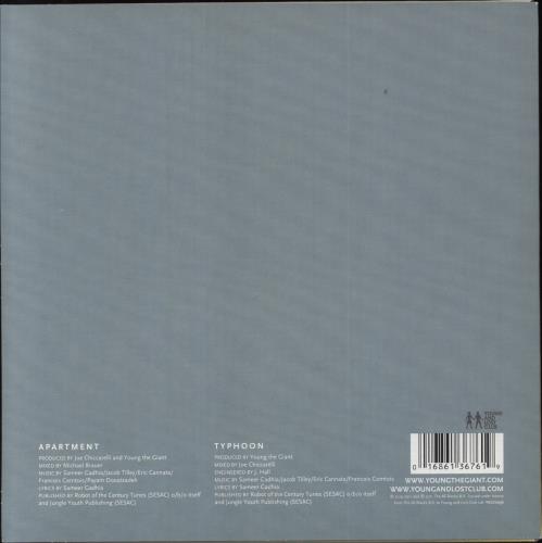 Young The Giant Apartment/Typhoon 7" vinyl single (7 inch record / 45) UK 3QY07AP858275