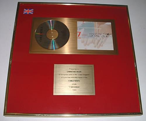 Youssou N'Dour 7 Seconds award disc UK YSOAWSE316386