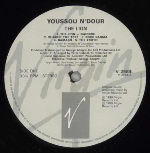 Youssou N'Dour The Lion vinyl LP album (LP record) UK YSOLPTH543450