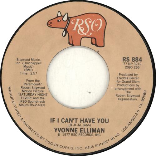 Yvonne Elliman If I Can't Have You 7" vinyl single (7 inch record / 45) US YVN07IF702142