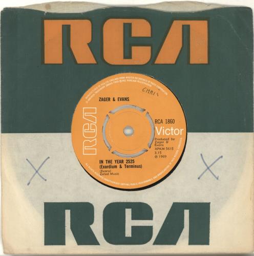 Zager & Evans In The Year 2525 (Exordium & Terminus) - 4pr 7" vinyl single (7 inch record / 45) UK Z&E07IN555998