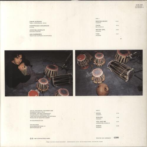 Zakir Hussain Making Music - EX vinyl LP album (LP record) German ZANLPMA855984