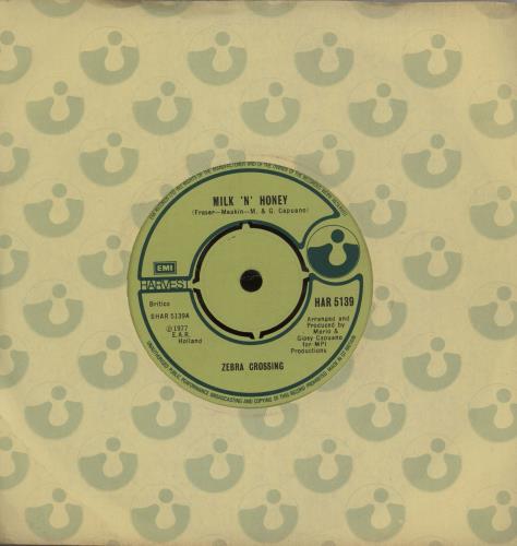 Zebra Crossing Milk 'N' Honey 7" vinyl single (7 inch record / 45) UK ZEF07MI750315