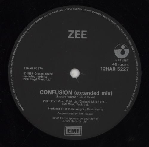 Zee Confusion 12" vinyl single (12 inch record / Maxi-single) UK ZEE12CO106116