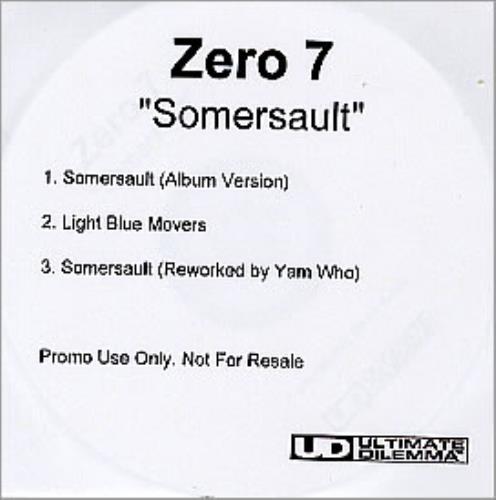 Zero 7 Somersault CD-R acetate UK ZERCRSO285821