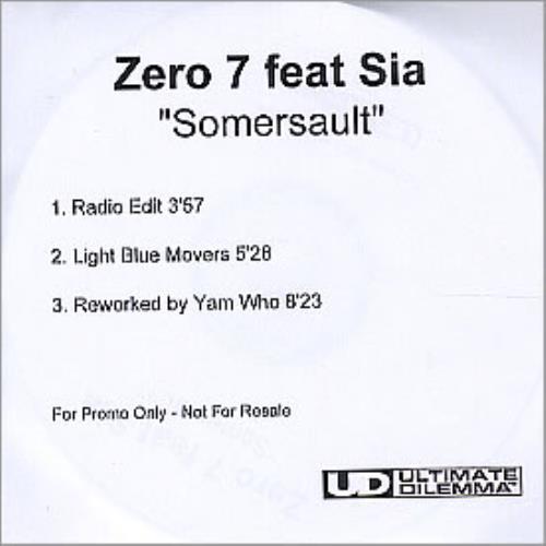 Zero 7 Somersault CD-R acetate UK ZERCRSO292443