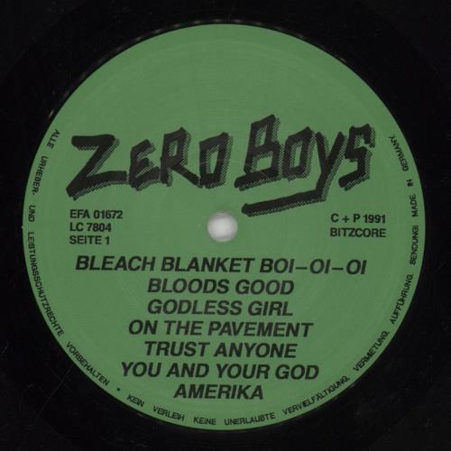 Zero Boys Make It Stop + Insert vinyl LP album (LP record) German 3PULPMA859954