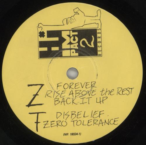 Zero Tolerance Bad Blood 7" vinyl single (7 inch record / 45) US 8E907BA852786