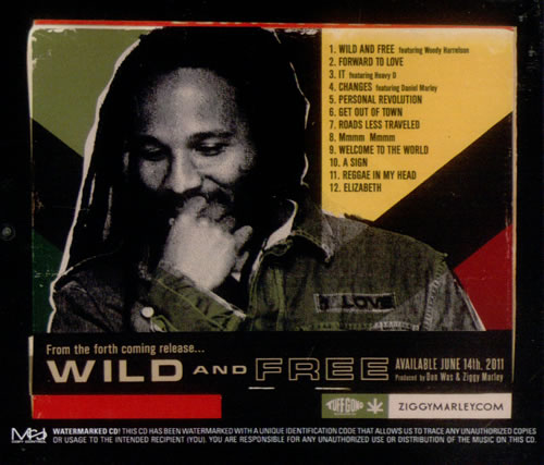 Ziggy Marley Wild And Free CD-R acetate US ZGMCRWI540802