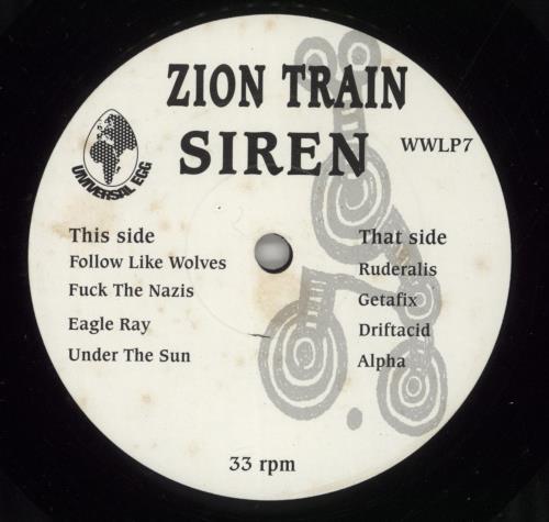 Zion Train Siren vinyl LP album (LP record) UK ZI4LPSI864123