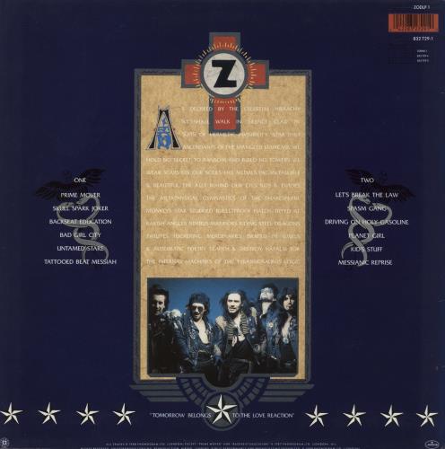 Zodiac Mindwarp Tattooed Beat Messiah vinyl LP album (LP record) UK ZODLPTA505350