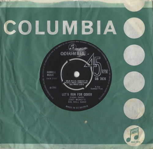 Zoot Money Let's Run For Cover 7" vinyl single (7 inch record / 45) UK ZOO07LE474249