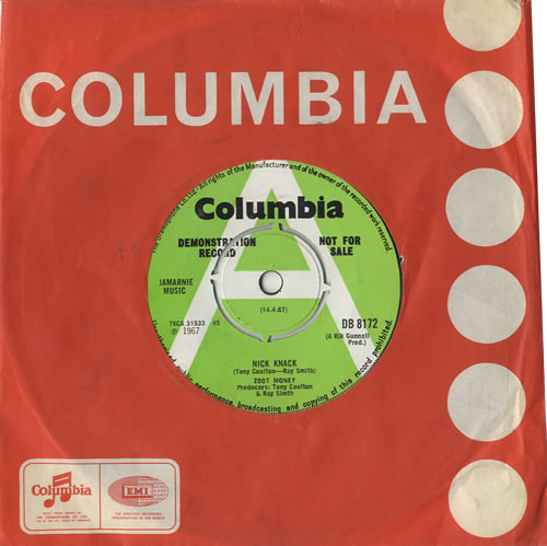 Zoot Money Nick Knack - A Label 7" vinyl single (7 inch record / 45) UK ZOO07NI478736
