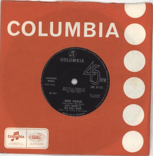 Zoot Money Nick Knack 7" vinyl single (7 inch record / 45) UK ZOO07NI693481