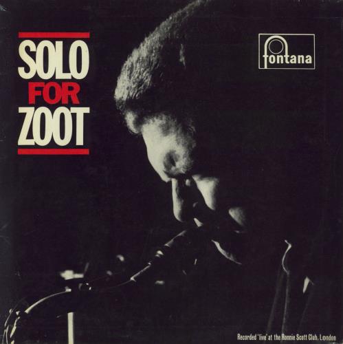 Zoot Sims Solo For Zoot vinyl LP album (LP record) UK ZA1LPSO717527