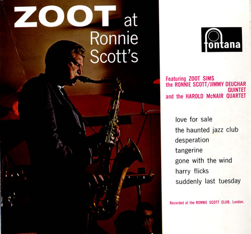 Zoot Sims Zoot At Ronnie Scott's vinyl LP album (LP record) UK ZA1LPZO564472