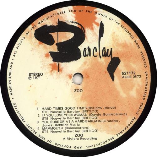 Zoo Zoo vinyl LP album (LP record) UK ZYOLPZO721505
