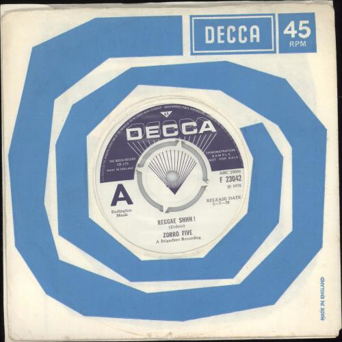 Zorro Five Reggae Shhh! - A Label 7" vinyl single (7 inch record / 45) UK ZO-07RE689677