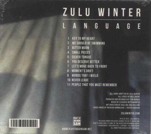 Zulu Winter Language - Sealed CD album (CDLP) UK ZUNCDLA855082