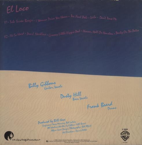 ZZ Top El Loco vinyl LP album (LP record) UK ZZTLPEL455052