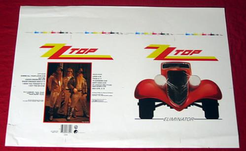 ZZ Top Eliminator artwork UK ZZTAREL383207