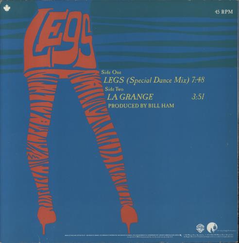ZZ Top Legs 12" vinyl single (12 inch record / Maxi-single) Canadian ZZT12LE860134
