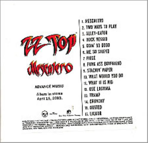 ZZ Top Mescalero CD album (CDLP) US ZZTCDME246226
