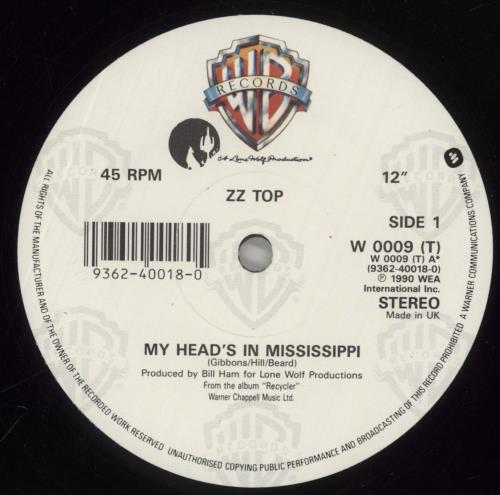 ZZ Top My Head's In Mississippi 12" vinyl single (12 inch record / Maxi-single) UK ZZT12MY19972