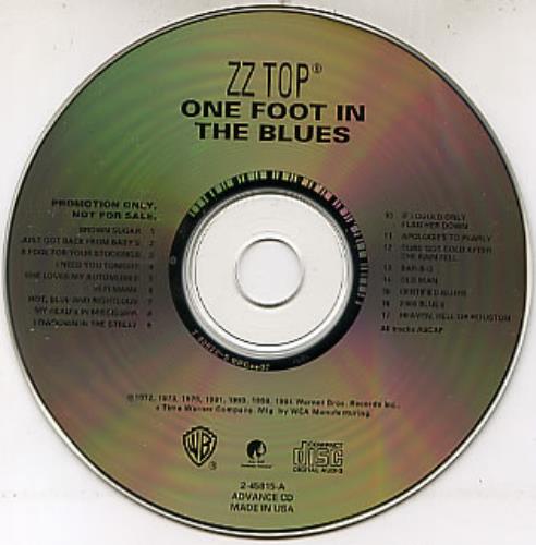 ZZ Top One Foot In The Blues CD album (CDLP) US ZZTCDON57596