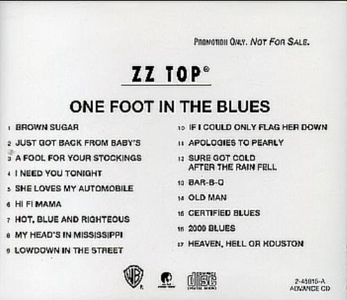 ZZ Top One Foot In The Blues CD album (CDLP) US ZZTCDON57596