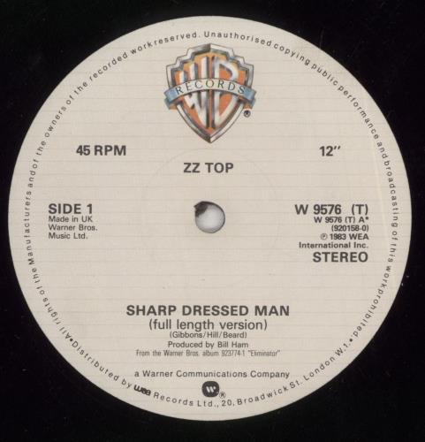 ZZ Top Sharp Dressed Man 12" vinyl single (12 inch record / Maxi-single) UK ZZT12SH732485