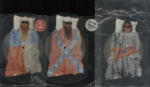 ZZ Top Sleeping Bag - Complete Set Of Interlocking Shapes shaped picture disc (picture disc vinyl record) UK ZZTSHSL17649