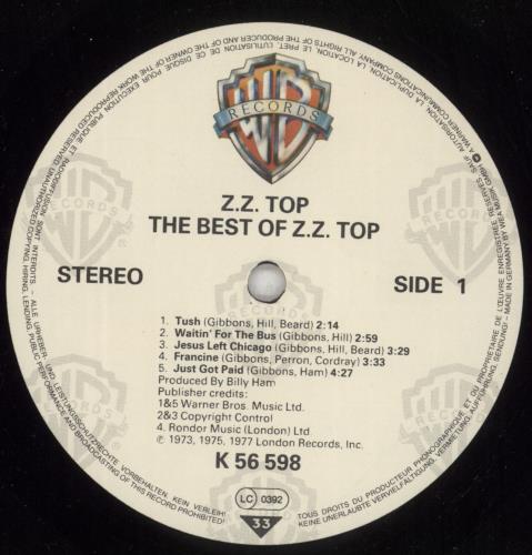 ZZ Top The Best Of ZZ Top vinyl LP album (LP record) German ZZTLPTH873702
