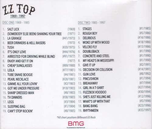 ZZ Top The Music Of ZZ Top CD-R acetate US ZZTCRTH650368