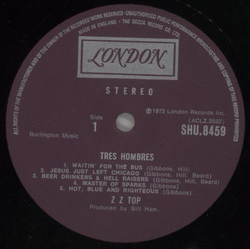 ZZ Top Tres Hombres - EX vinyl LP album (LP record) UK ZZTLPTR580027