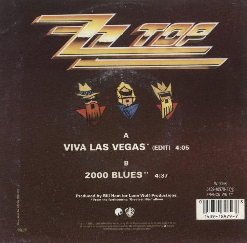 ZZ Top Viva Las Vegas 7" vinyl single (7 inch record / 45) German ZZT07VI02829