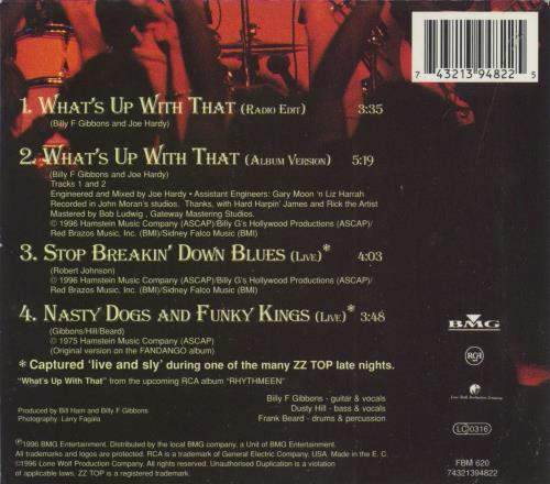 ZZ Top What's Up With That CD single (CD5 / 5") European ZZTC5WH174050